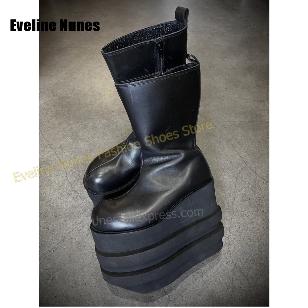 Round Toe Multi-Layer Wavy Pla - Street Fashion Y2K review and price